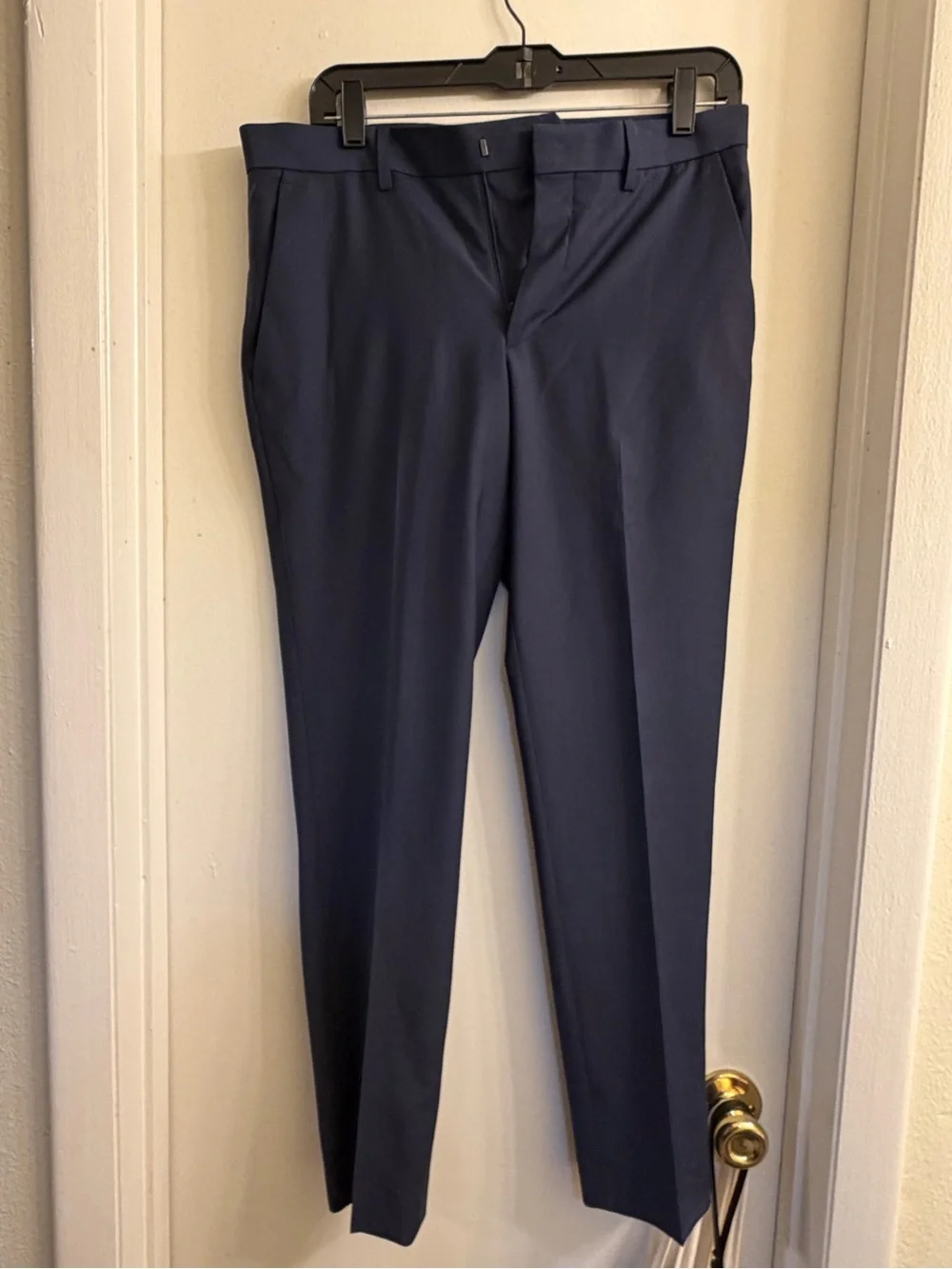 Express Men's Dark Navy Single-Breasted Two-Button Suit Jacket and Pants
